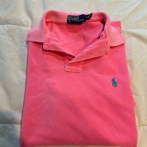 Polo Ralph Lauren Men’s Neon Pink Custom Fit VTG Neon Polo Shirt Size Small